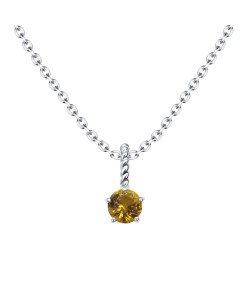 November Birthstone Silver Necklace SPE-5709